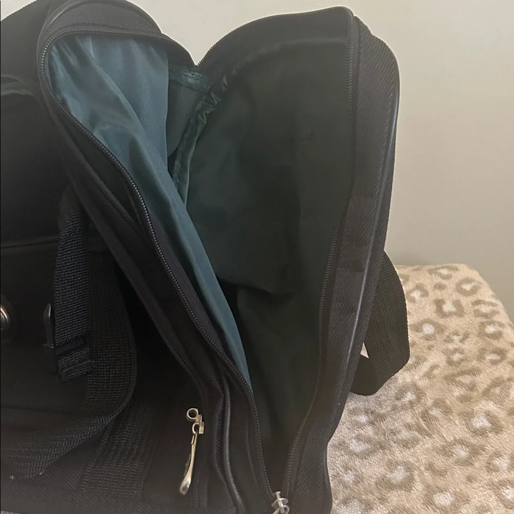 Sleek Black Travel Duffel Bag